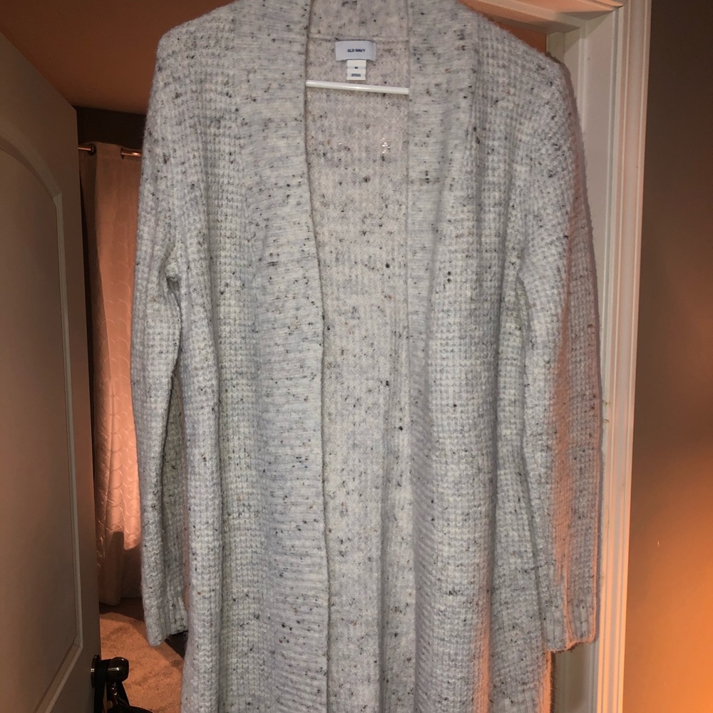 Gray sweater cardigan